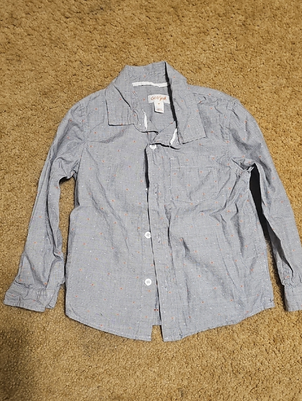 5 for $20 Cat & Jack Boys Light Blue Button-Down Shirt  Tote 1